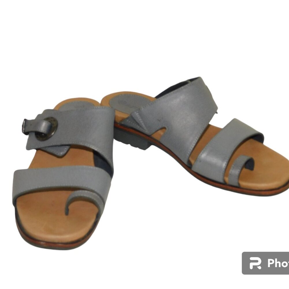 ARIAT Kailey Leather Slide Sandal  Size 6.5B Gray Color